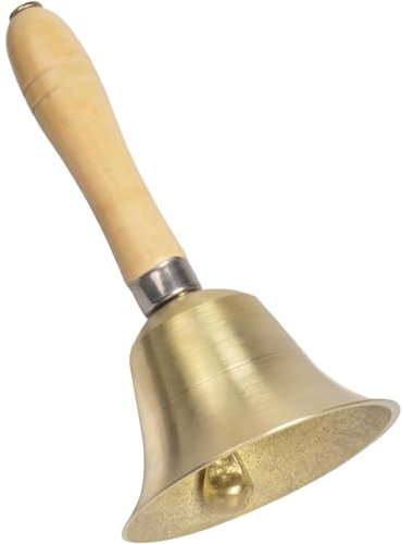 Hand Bell, Santa Claus Hand Bell, Solid Brass Bell Handbells, Tea Hand Bell and Santa Bell for School, Churchl, Hotel, Christmas and Wedding Service