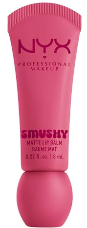 NYX Professional Makeup, Smushy Matte Lip Balm con Aplicador Suave, Bálsamo Labial Mate con Acabado Difuso, Ceramidas de Azúcar y Polvo de Arroz Mochi, Fórmula Vegana, Swipe Sesh