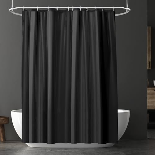 URAQT Duschdraperi, 180 x 180 cm badrumsgardin vattentätt mögelbeständigt tyg med 12 ringar, PEVA duschgardin tvättbart med rostfria metallöljetter, kvalitetsoptimering för dusch, badkar