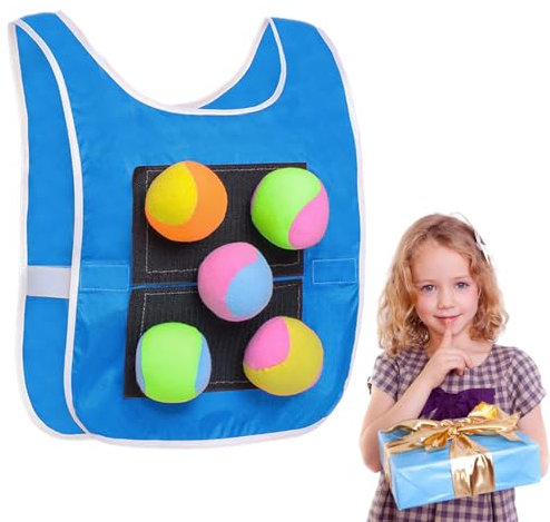 Dodgeball Westespiel, Outdoor Throwing Target Game Dodgeball Tag Sticky Vest Mit 5 Bällen, Dodgeball Spielset, Lustiges Teamspiel Für Vergnügungsparks, Partys, Campingreisen