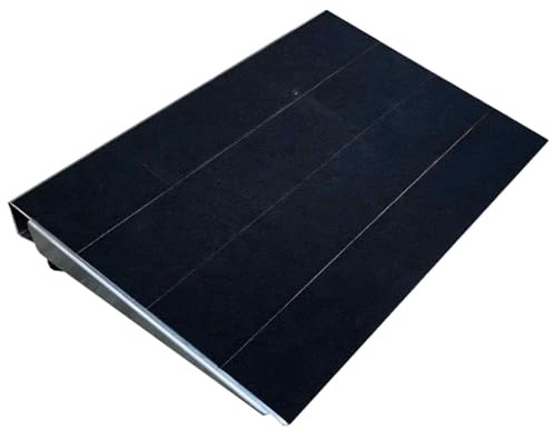 GBPLDMAQ Rampa Silla de Ruedas de 76 cm de Aluminio Antideslizante, Rampa Minusvalidos Portátiles Altura Ajustable de 6 a 13,5 cm, con Capacidad de 300 Kg