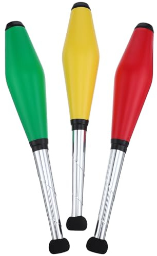 NOLITOY 3 Pcs Juggling Pins Set for Beginners and Adults Training Juggling Clubs Sticks for Hand-Eye Coordination Outdoor Toy Stage Prop 16.53In