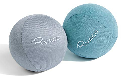 Ryaco Anti-Stress-Ball für die Hand, 2 Stück, zum Stressabbau, für die Finger, Grau und Grün