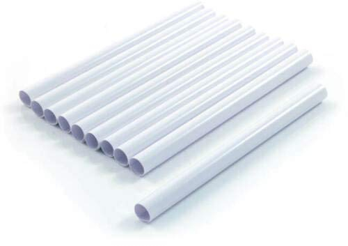 8 Pack White Radiator Sleeves Pipe Covers PVC Heat-Resistant & Durable Plumbing Accessories 15mm x 19.5cm