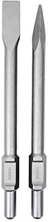 Jeu de burins (plat et pointu) SDS-HEX STIER 410 mm pour marteaux de démolition