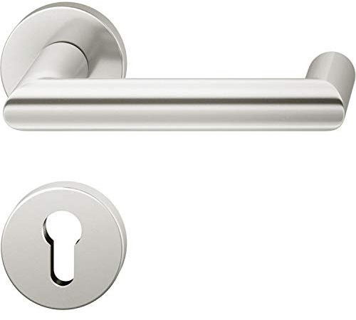 FSB Objekt Drückergarnitur 72 1016 AGL auf Rosette PZ, silber eloxiert