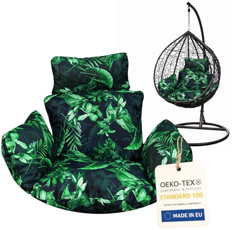 Bielik Hängesessel Kissen Outdoor – Auflage für Hängesessel, Hängekorb und Hängeschaukel, wetterfestes Sitzkissen für Gartenschaukel, weich und bequem