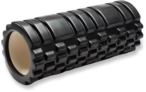 Foam Roller for Deep Tissue Muscle Massage | Fitness Gym Physio | Massage Roller for Legs, Back and Arms | Trigger Point Muscles Therapy | Lightweight | 33x14cm (Black)