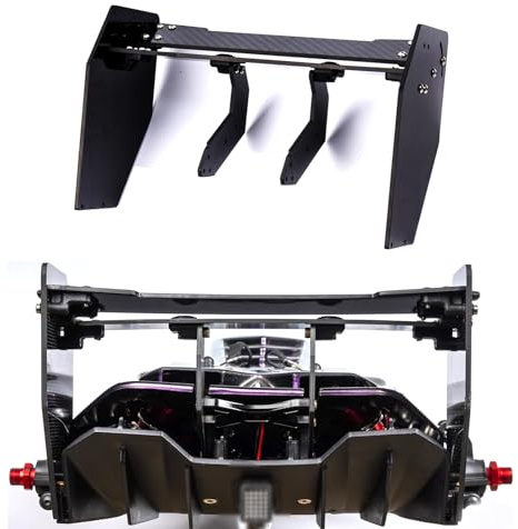 Carbon Fiber Tail Rear Wing for Arrma 6S 1/7 Limitless,3 MM Thick Carbon Rear Spoiler Upgrades Replace Parts for RC Vehicle Scale Accessories ARA320525(1/7 6S F1 Limitless-Regular Size Style)