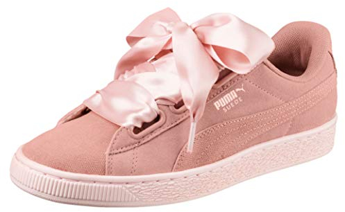 PUMA Damen Suede Heart Pebble WN's Sneaker, Peach Beige-Pearl