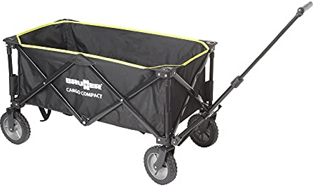 BRUNNER Cargo Compact, Sackkarre aus Stahl und Polyester mit Kompakten Abmessungen, Öffnung mit Mountless-Technologie, Schwarz