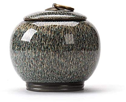 Gets Ceramic Tea Jar Vintage Chinese Style Storage Jars Tea Tins Cans Canister Traditional Tea Caddy Sealed Lids Home Kitchen Dining Decoration (Yellow)