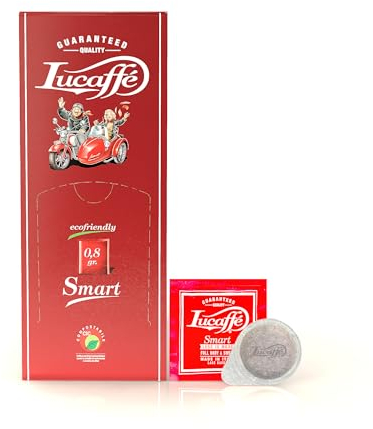 LUCAFFÈ SMART GOURMET Miscela Rossa, 110 Cialde Caffè 100% Arabica, Ø35 mm Compatibili SOLO con Macchine Caffè Cialda Smart, Cialde in Carta Compostabili Gusto Agrumato, Cremosità Alta