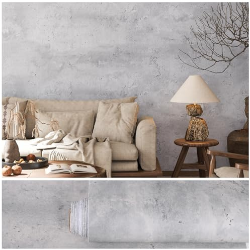 VEELIKE Papel Pintado Vinilico Industrial Papel Adhesivo Hormigón 60cm×900cm Papel Pared Vintage Papel Autoadhesivo Pared Impermeable Baño Papel Tapiz Habitacion Revestimiento de Paredes Industrial