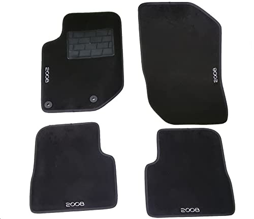 Alfombrillas para coche 4 logotipos 2 fijaciones compatibles con alfombrillas de coche de 2008 a 2020