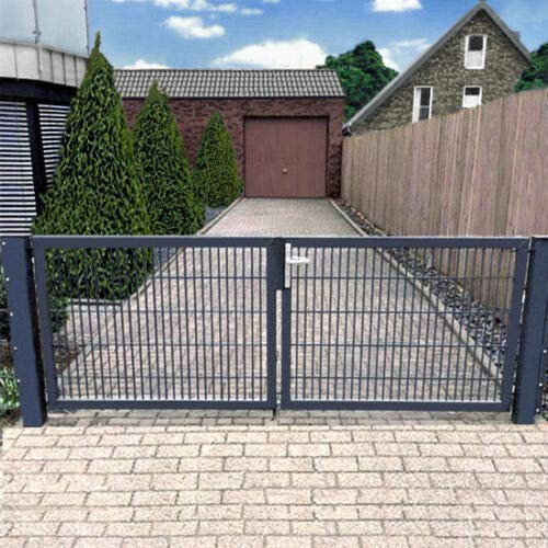 Doppelflügeltor Einfahrtstor Gartentor Matten-Tor Hoftor Anthrazit 200cm x 143cm