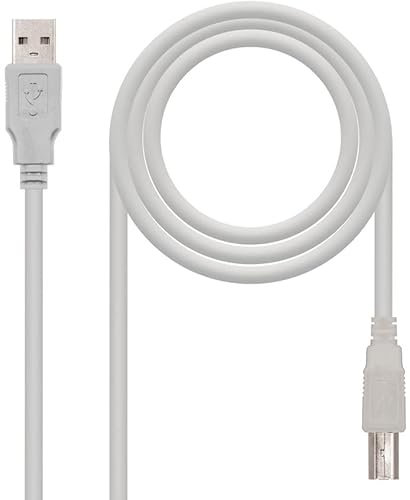 Levitantes Cable USB 2.0 impresora Tipo A/M - B/M, 1.8 m, alta velocidad de transferencia, ideal para conectar impresoras y dispositivos USB.