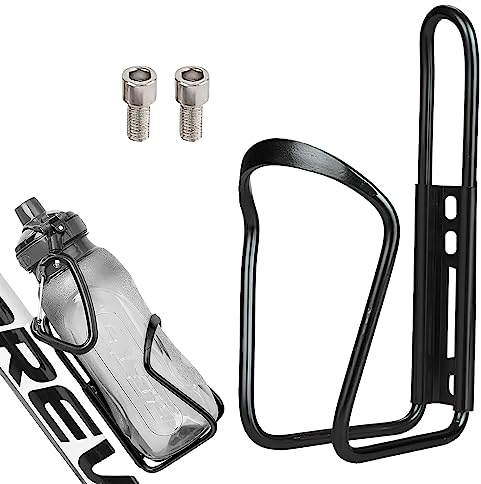 HENGBIRD Flaschenhalter Fahrrad, Fahrrad Trinkflaschenhalter aus Aluminium, Getränkehalter Fahrrad aus Aluminium Extra Verstärkt für Rennrad MTB Fahrrad Mountain Road Bike (Schwarz)