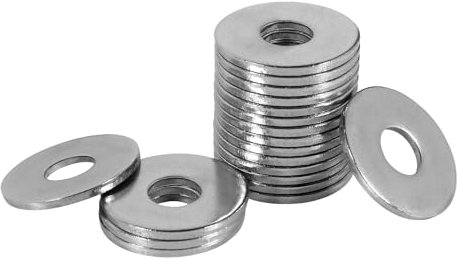 FOMGIIN - Rondelle M5 grandi, in acciaio inox A2 V2A 304, dischi per carrozzeria DIN9021/ISO7093, rondelle M5 x 15 mm, 50 pezzi, dischi metallici per viti e dadi e barra filettata