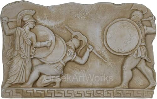 Αthena Fights The Giant Enceladus Minerva Greek Roman Goddess Sculpture Statue Relief Wall Decor