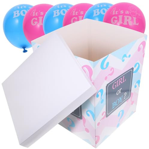 KOMBIUDA Scatola Per Palloncini Per Rivelare Ragazza Palloncini Per Shower Decorazione Festa Ragazza o Femmina Materiale Stabile