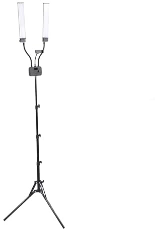 RiToEasysports Luz de Relleno de LED de Doble Brazos 45W Luz de Video Dimmable con Soporte de Trípode Ajustable 3000K-6500K Temperatura de Color para la Transmisión en Vivo Fotografía de Maquillaje