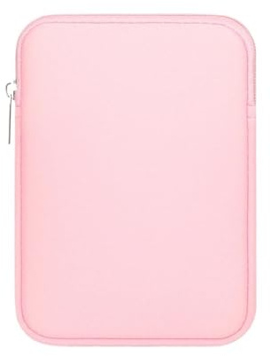 Bärbar väska for surfplattor, lämplig for 7-tums Kobo Libra 2, mjuk e-läsare med dragkedja(Pink)
