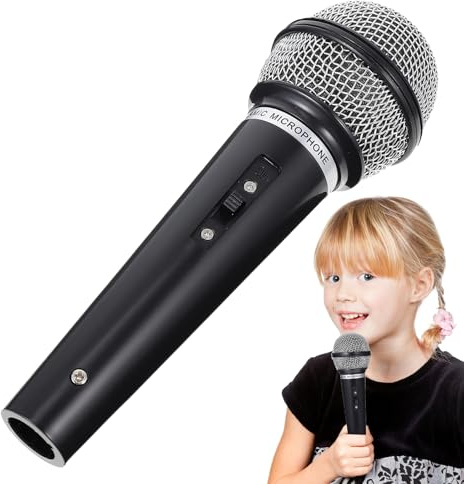Microphone de simulation, accessoire de costume de microphone, jouet pour microphone, modèle réaliste pour les fêtes d'anniversaire simulées