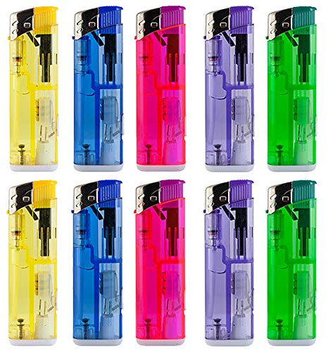 Bulentini Mechero Murray con luz LED – soplete de gas (2 x (10 mecheros)