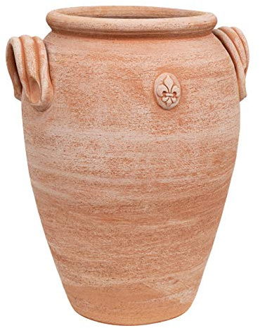 Biscottini Orcio en terre cuite toscane 46x34x36 cm | Vase en terre cuite Made in Italy | Pot en terre cuite d'extérieur
