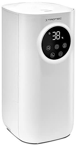 Humidificador ultrasónico 3 en 1 TROTEC B 7 E con difusor de aromas, filtro de aire de carbón integrado, lámpara UV antibacteriana y gran depósito de agua de 5 litros