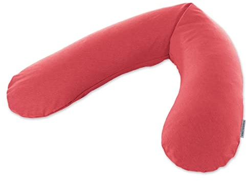 Das Original Theraline Stillkissen + Bezug Dinkelfüllung Kirschrot Bamboo