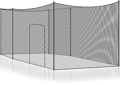 Syhood Baseball Batting Cage Net Heavy Duty Cricket Softball Hitting Practice Net Portable Pitching Cage, Training Sports Barrier Screen for Backyard Outdoor (Frame Not Included)(35 x 10 x 10 ft)