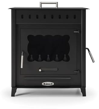 Prensa Stove - Estufa de Leña Grande con Horno y Puerta Lateral VESUBIO 2 de 14,3 kW – ECODESIGN 2022 – Acero 4 mm – Salida Trasera Ø150 mm – Diseño Tradicional