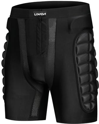 Lixada Protektorenhose, Gepolsterte Schutz-Shorts, Snowboard Shorts, Kinder Herren Damen Protektorhose 3D Gepolstert Schutz Gear Hüftschutzhosen, für Snowboarding, Skaten und Skifahren