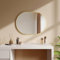 EMKE Badspiegel Oval Gold 60 x 80 cm Ovaler Wandspiegel mit Goldener Rahmen Spiegel Horizontal/Vertikal Dekorativer HD Wandspiegel für Flur/Badzimmer/Wohnzimmer Oval Spiegel