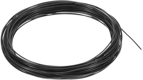 PATIKIL 1mm Bonsai Training Wire, 1 Roll Floral Wire Stems Anodized Aluminum Trees Wire 32.8 Feet Total for Gardening Branch Fixing, Black