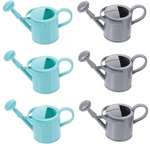 KONTONTY 6 Stück Garten Der Miniaturen Kleine Gießkanne Winzige Gießkanne Gartenbewässerungseimer Gießeimer Geräte Gießkanne Sprühflasche Pflanzen Puppenhaus Lebensmittel Abs