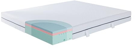 EGO HOME Matratze 100x200 cm Hoch 18cm H3-7-Zonen Kaltschaummatratze mit Memory Foam, Öko-TEX Zertifiziert, Punktelastisch, Rückenschonend - Weicher Bezug mit Wolken-Ahnlichem Tragegefühl