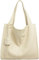 Caspar Große Damen Leder Schultertasche XL Shopper mit praktischer Innenaufteilung - PREMIUM LINE - Modell No.832 - Made in Italy, Farbe:hell beige