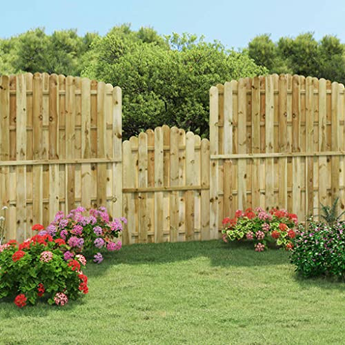 Générique Portail de Jardin Bois de pin imprégné 100x125 cm, Quincaillerie, Clôtures & barrières, Portillons, Vert, (Poids 10.5KG)