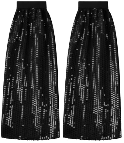 SamHeng Sparkly Sequins Leg Warmers, 1 Pair Shiny Sequin Leg Sleeves 70s Disco Fancy Dress Accessories, Stretchy Retro Glitter Legs Boot Cover Cuffs for Women Abba Carnival, Theme Party