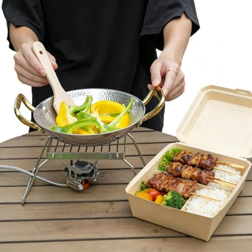 Foldable Stainless Steel BBQ Grill – Eco-Friendly Outdoor Must-Have! Reusable Food-Grade Rack, Stable 4-Leg Design, Ideal for Picnics & Tailgating. (16 * 16 * 11.5cm)