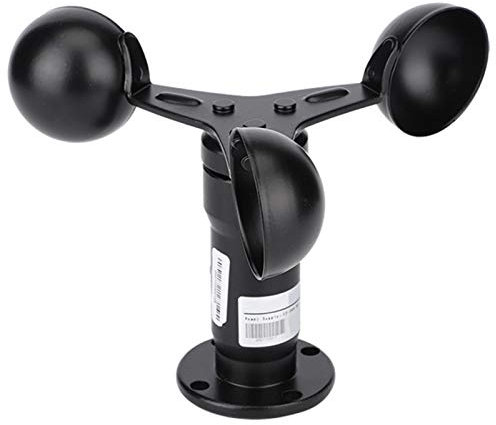 Nivvity Sensor de Viento de señal de Pulso, Salida de señal de Pulso Sensor de Velocidad del Viento de aleación de Aluminio Anemómetro