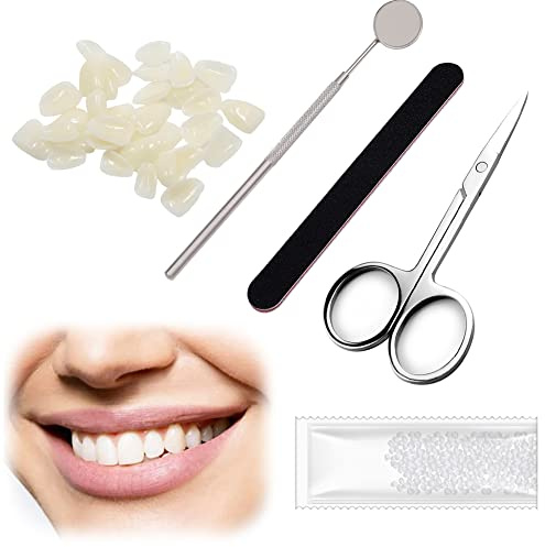 Kit de Reparación Temporal de Dientes,Arreglar Dientes Rotos Reemplazos Carillas de Dientes Falsos,50g Perlas Adhesivas de Ajuste Térmicas,Recambio de Dientes Dentales,para Dientes Perdidos Faltante