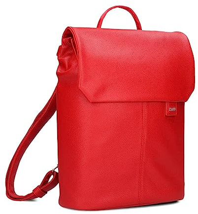 Zwei Damen City-Rucksack Mademoiselle.M MR13 Tagesrucksack 7 Liter, gepolstertes Laptopfach, Magnet-Verschlussklappe, Hauptfach mit Reißverschluss, Rückenpolsterung, klassisch-elegant (cherry)