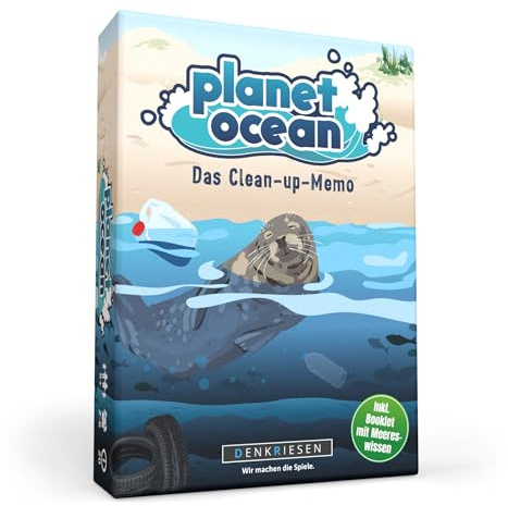 DENKRIESEN - Planet Ocean | Clean-Up-Memo für Kinder & Familien | Nachhaltiges Lernspiel ab 5 Jahren | 2-6 Spieler | Spielerisch den Umweltschutz entdecken | FSC-Zertifiziert