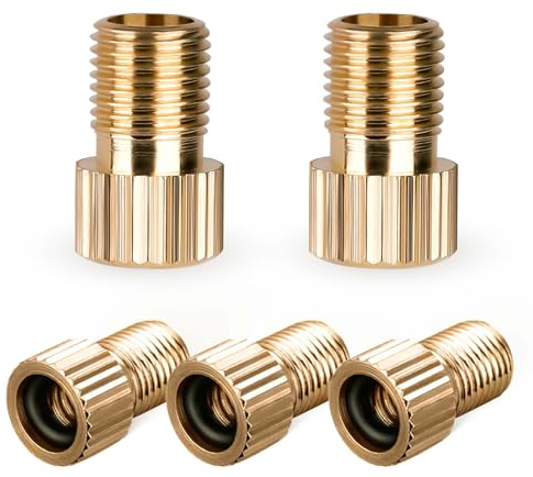 5 Stück Fahrradventil Adapter Alle Ventiladapter Mit Dichtring Fahrrad, Autoventil Adapter Luftpumpe Adapter Französisches Ventil Adapter Für Fahrradpumpe Standpumpe Luft- Ballpumpe