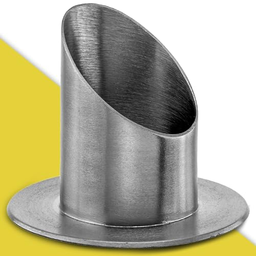WikaKerzen Kerzenleuchter für Kerzen - Kerzenständer in Silber & Gold gebürstetem Messing Metall - Kerzenhalter für Kommunionkerze (Silber, Ø 5 cm)
