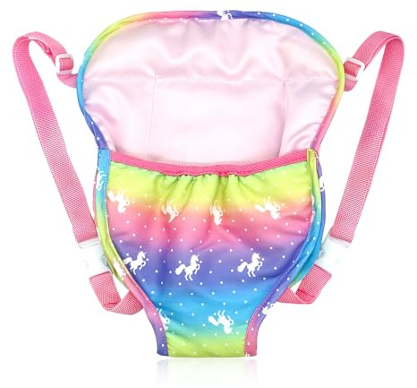 DHWEKU Porte-poupée, Sac à Dos Porte-poupée Accessoire pour poupée de 18 Pouces - coloré (poupée non incluse)
